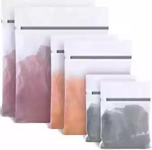 6 PEZZI Sacchetti per Lavanderia in Rete per Delicati, Sacchetto per Lavanderia di 3 Dimensioni con Cerniera Premium, - Foto 1 di 4