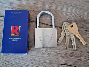 RIELDA 900-50/29 RS/Italien/Reprogrammierbares Hochsicherheits-Vorhängeschloss/W Schlüssel Set 3+1 - Bild 1 von 7