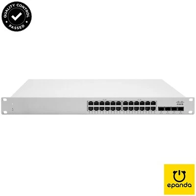 Cisco Meraki MS225-24P 370W PoE Gigabit Ethernet Switch 4xSFP+ UNCLAIMED, 1Y-Wty - Image 1 of 4