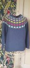 WHITE STUFF JUMPER WITH COLOURFUL STAR DESIGN SIZE 16 LAMBSWOOL MIX VERY WARM
