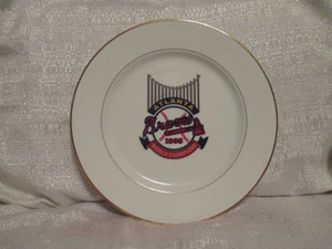 1995 Atlanta Braves World Series Champions Plate With Stand Tom Glavine MVP - Picture 1 of 4