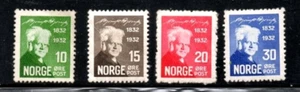 NORWEGEN 154-157 POSTFRISCH BJORNSON SET, KOSTENLOSER VERSAND IN USA - Bild 1 von 2