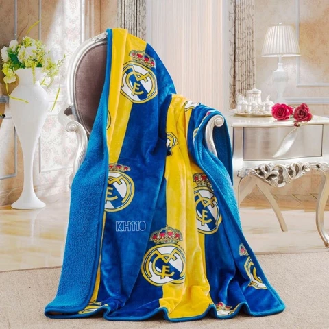 Real Madrid Luxury Sherpa Throw Blanket 50"x60" Cover