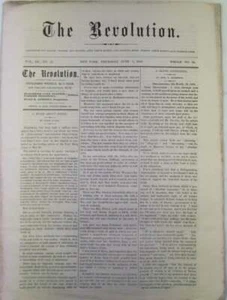 Elizabeth Cady Stanton / The Revolution June 3 1869 Vol III No 22 - Picture 1 of 2