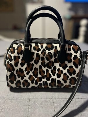 Bandolera de lona Kate Spade Madison leopardo manchado KH458 NUEVA CON ETIQUETAS $339 Leopardo NUEVA Foto 1 de 4