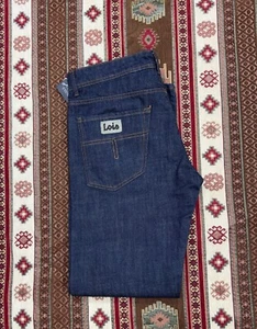 Lois Jeans Marvin, Blue Dark One Wash straight Regular Fit Indigo Made in Spain - Picture 1 of 3