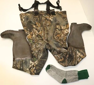 Hodgman Wadewell 2-Ply Chest Waders Camouflaged Size 7 Duck Hunting Fishing - Picture 1 of 13