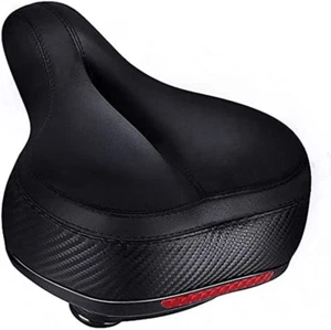 Comfort Bike Seat Women Men Bicycle Saddle Padded Soft High Density Memory Foam - Picture 1 of 12