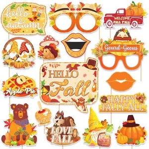Fall Party Decorations Photo Booth Props Thanksgiving Party Decor Fall Photo ... - Picture 1 of 7