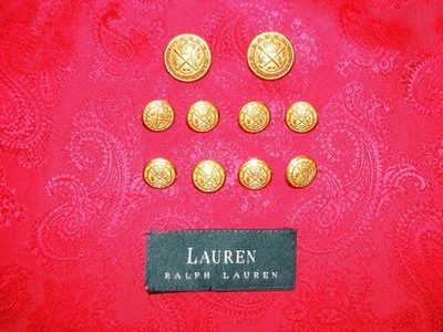 LAUREN RALPH LAUREN ROYAL BLACKHEATH GOLF CLUB LOGO REPLACEMENT METAL BUTTON SET - Image 1 of 4