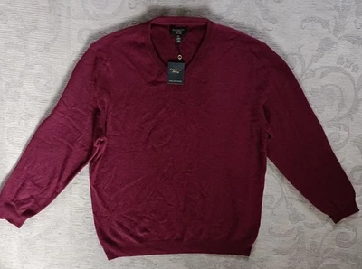 men's club room maroon cashmere sweater new xxl - Image 1 of 4