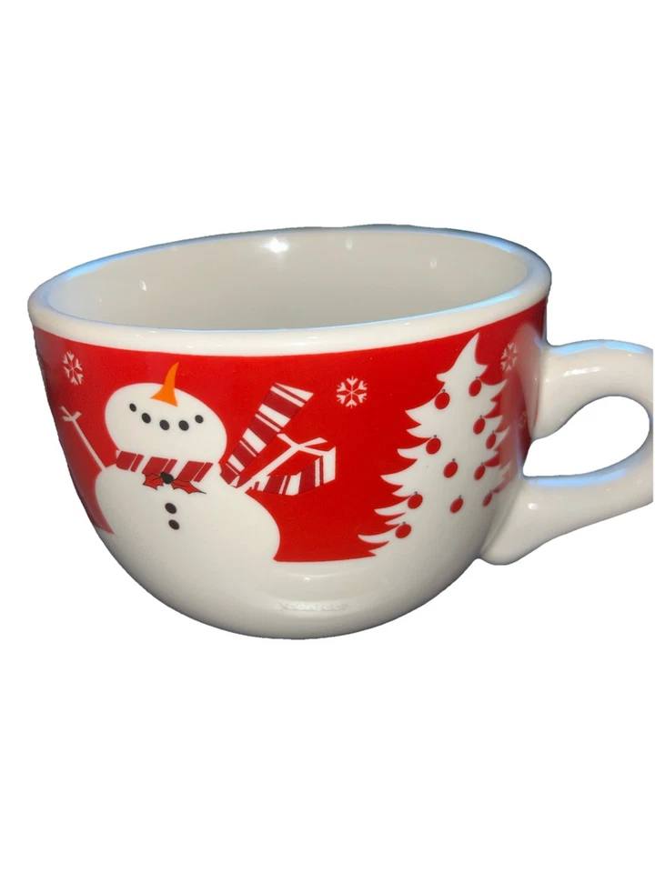 Trisa Red and White Snowman and Christmas Tree Soup/ Whatever Bowl  - Image 1 of 4