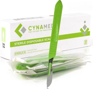 # 22 Disposable Scalpel with Plastic Handle - Sterile Single Blade Razor for Der - Picture 1 of 12