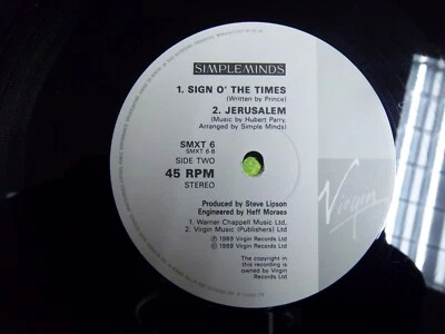 1989 SIMPLE MINDS ⭐ EP 3 Track  12" / PRINCE RELATED / Virgin SMXT 6 / VINYL NM - Image 1 of 4