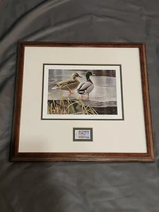 Primera estampilla de conservación de hábitat de vida silvestre de Canadá 1985 firmada por Robert Bateman - Imagen 1 de 10