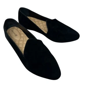 Mocasines sin cordones Birdies The Heron de terciopelo negro nuevos sin caja talla 8 - Imagen 1 de 6