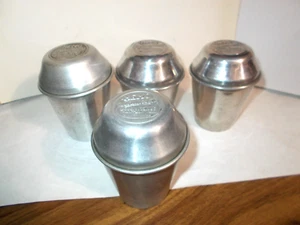 4 Vtg Hemo Thompson's Double Malted Malted Milk w/Beef Iron Aluminum Shakers/Lid - Picture 1 of 8