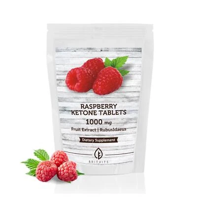 BRITVITS Raspberry Ketones 1000mg 30 Tablets Natural Fat Burner & Weight Loss Supplemen