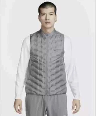 Nike Therma-FIT ADV Repel Down Running Vest Gray Men's Size XL FB7542-084 - Image 1 of 4