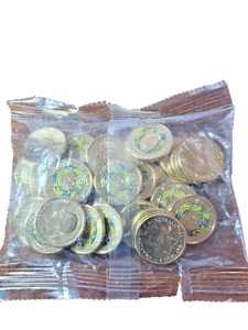 2024 Australian Olympic Team $2 Coloured Coin - Community Bag Of 25 Coins Unc - Picture 1 of 2