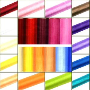 Tischläufer 0,36 x 9m Tischband organza Hochzeit Dekoration Geburtstag Deko neu - Bild 1 von 22