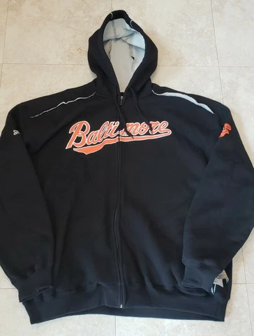 Baltimore Orioles Stitches Mens Hoodie line Jacket Zip Up Baseball Size 2XL NWT Cover