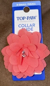 COLLAR SLIDE FLOWER W/RHINESTONE S/XS DOG ACCESSORY  - Picture 1 of 2