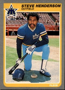 1985 Fleer Baseball #490 Steve Henderson 