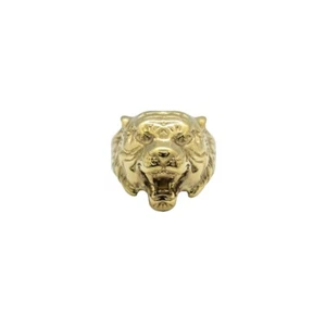 9ct 9K Yellow Gold Tiger Head Men’s Ring. Size T. Brand New - Picture 1 of 11