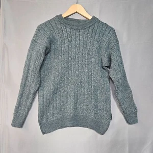 Jersey Woolovers M Fits S Verde Cable Tejido 100% Lana Británica Pescador Clásico - Imagen 1 de 10