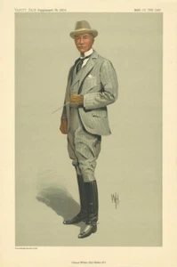 VANITY FAIR SPY CARTOON Colonel William Hall Walker MP. Polo player. By WH 1912 - Picture 1 of 2
