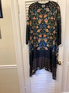 NWT Johnny Was Silk Midi Dress with Slip XL - Picture 1 of 2