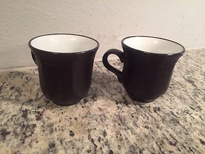 MIKASA PEASANTRIES Brown Tea Cups D2000 Set Of 2 - Picture 1 of 6