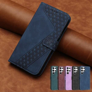 Flip Leather Wallet Case Cover For Samsung A14 S23 S22 S21 S20 A73 A71 A53 A52 - Picture 1 of 28