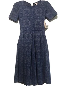 Vestido LuLaRoe Floral Multicolor Amelia Talla XS. Azul y gris.  Envío rápido. - Imagen 1 de 5
