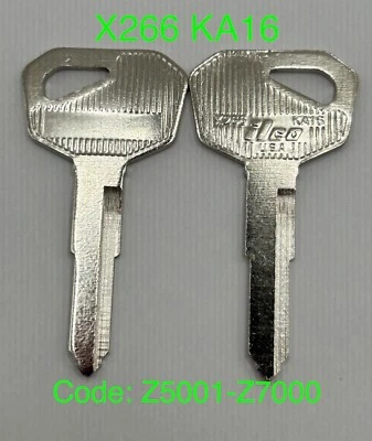 2 Key Blanks 1979-1992 Kawasaki Ninja 750 Keys 1995-2003+ ZX-6R ZX-7R ZX-9R ZX9R - Image 1 of 4
