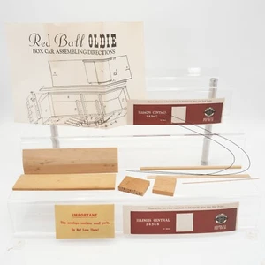 Vintage RedBall HO Scale Kit No. 76 Illinois Central Brown Box Car New Unused C8 - Picture 1 of 6