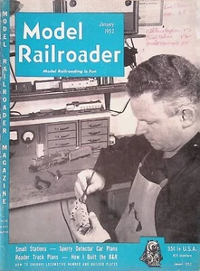 Model Railroader Magazine January 1952 Small Stations, Sperry Detector Car Plans - Picture 1 of 3