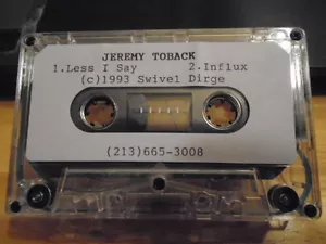 VERY RARE Jeremy Toback DEMO CASSETTE TAPE rock 2 UNRELEASED 1993 pearl jam BRAD - Picture 1 of 1