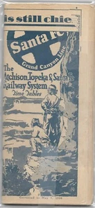 Railroad Timetable - Santa Fe - 01/05/30 - Picture 1 of 2