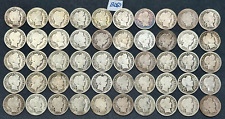 Barber Silver Dimes Roll of 50 FULL DATE Silver Barber Dimes ~ NICE ROLL | #BD50