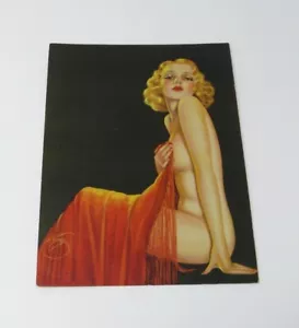um 1950 Pin-Up Art Deco Girlie WWII Art Deco Signatur - Bild 1 von 3