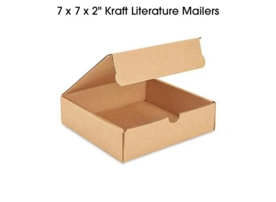 50 Pcs 7 x 7 x 2” Kraft Literature Mailers fast shipping  - Image 1 of 3