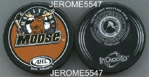 AHL MANITOBA MOOSE 2004-2005 PUCK Original Logo Silverback - #EL Cover