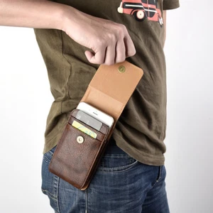 Vertical Holster Belt Clip Leather Case Cover Pouch For iPhone XR XS MAX 8 Plus - Picture 1 of 31