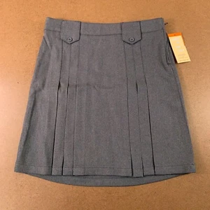 French Toast Girls Size 12 Gray Tab Accent Uniform Pleated Skirt NWT - Picture 1 of 7