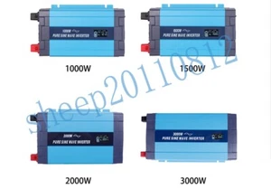 NEW 3000W Pure Sine Wave Inverter 12/24/48VDC to 100/110/120/220/230VAC with LCD - Picture 1 of 2