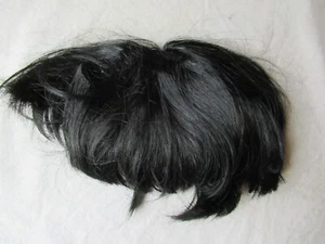 Vintage Build A Bear BAB Workshop schwarze Perücke mit Pony - Bild 1 von 3
