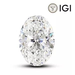 6.00 Ct Oval Lab Grown Diamond - IGI Certified D Color VVS2 - Engagement Ring - Picture 1 of 7