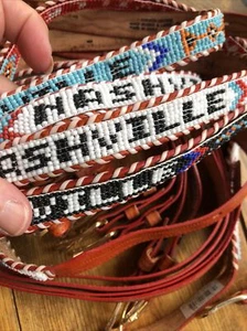 Southwest Leather Beaded NASHVILLE Indian Native American Belt Lot 5 Wholesale - Picture 1 of 3
